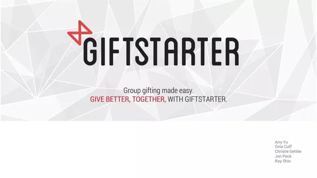 GiftStarter pitch deck cover