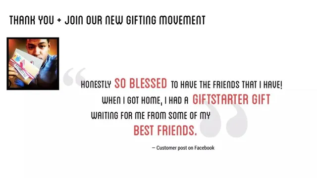 Reviews / testimonials / feedback slide 11 from GiftStarter