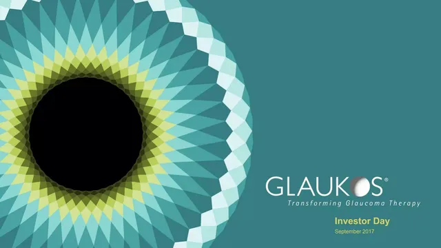 Glaukos Corporation pitch deck cover