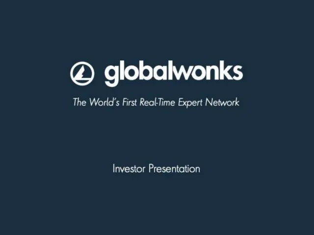 GlobalWonks pitch deck cover