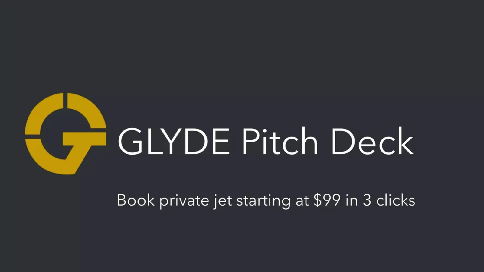 Glyde pitch deck slide