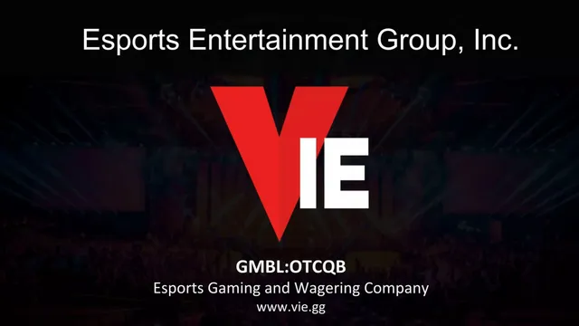 Esports Entertainment Group, Inc. (GMBL) pitch deck cover