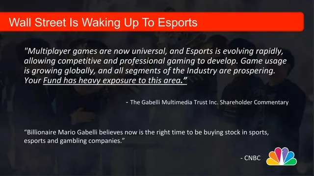 Reviews / testimonials / feedback slide 8 from Esports Entertainment Group, Inc. (GMBL)