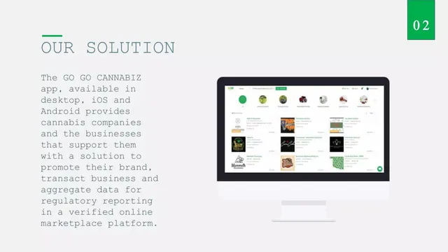 Product / solution slide 3 from GO GO CANNABIZ