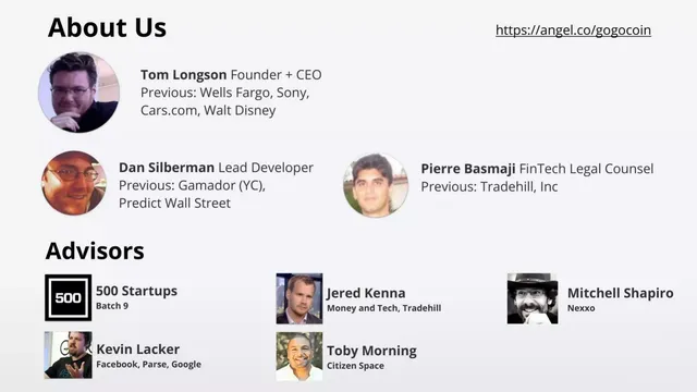 Team slide 2 from GogoCoin
