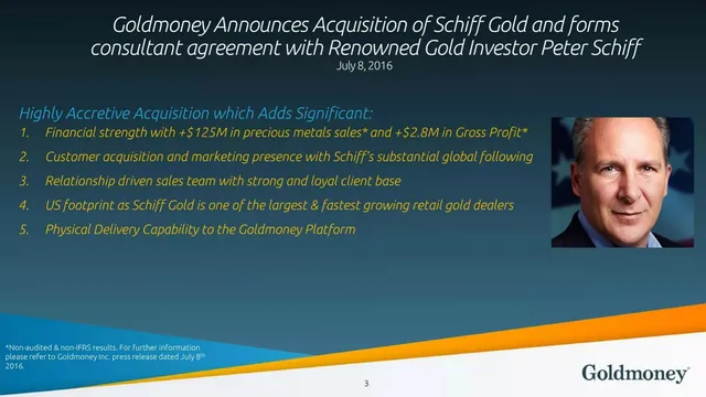Traction slide 3 from Goldmoney Inc.