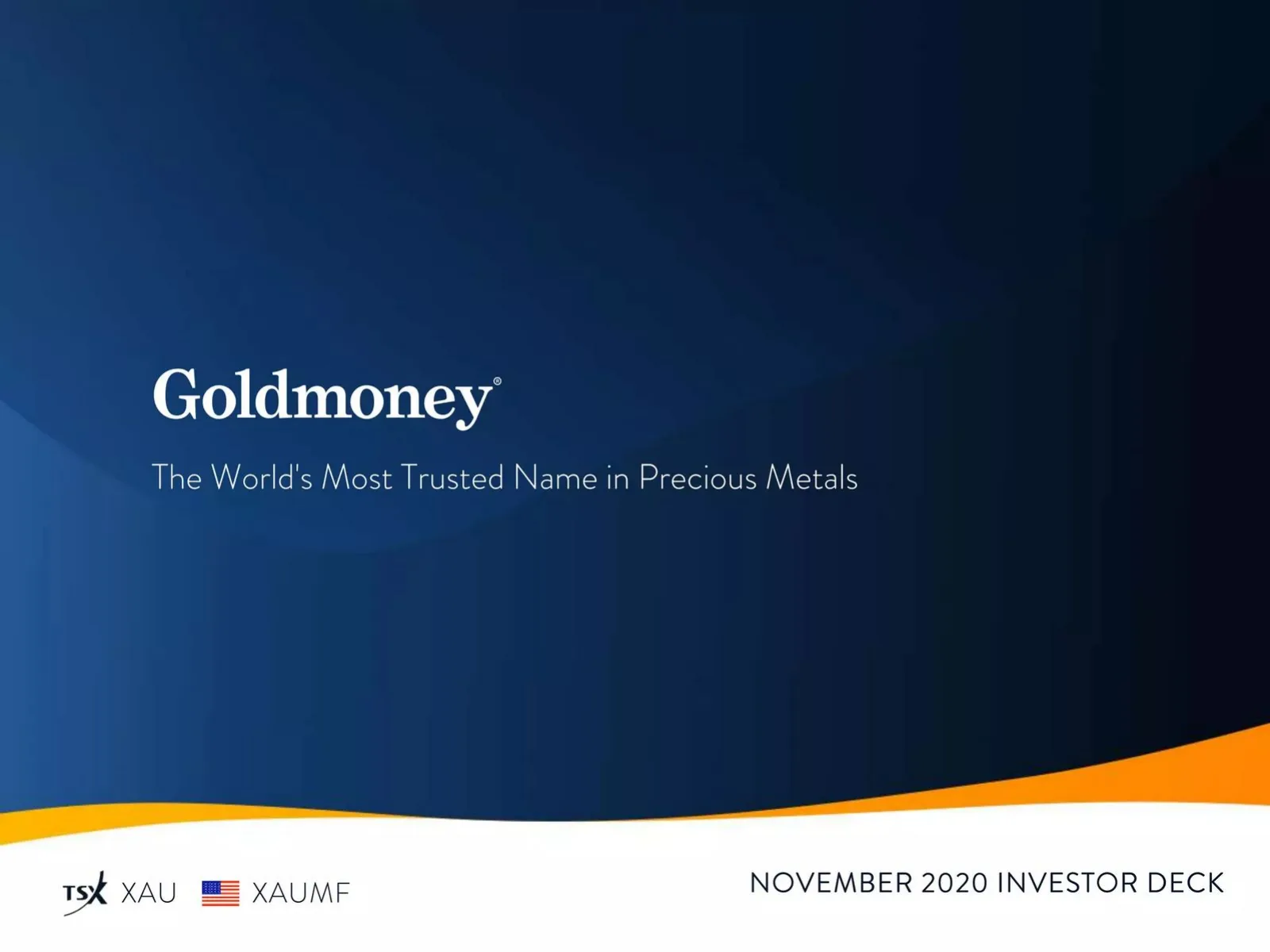 Goldmoney pitch deck slide