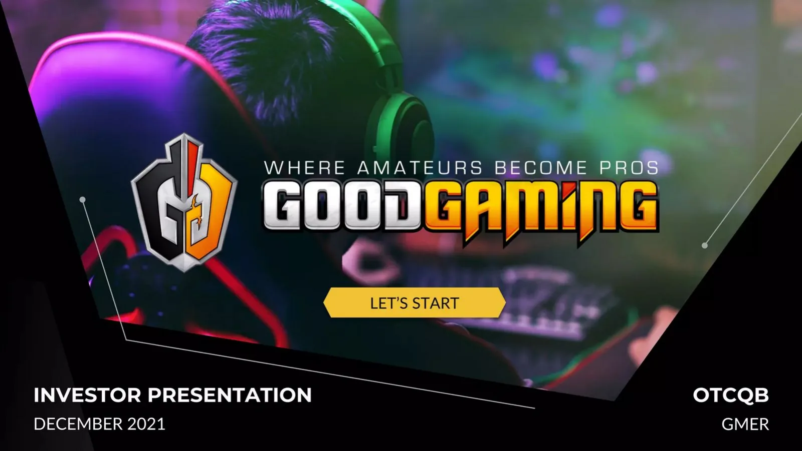Good Gaming pitch deck slide