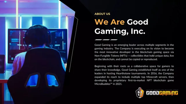 Company overview slide 2 from Good Gaming