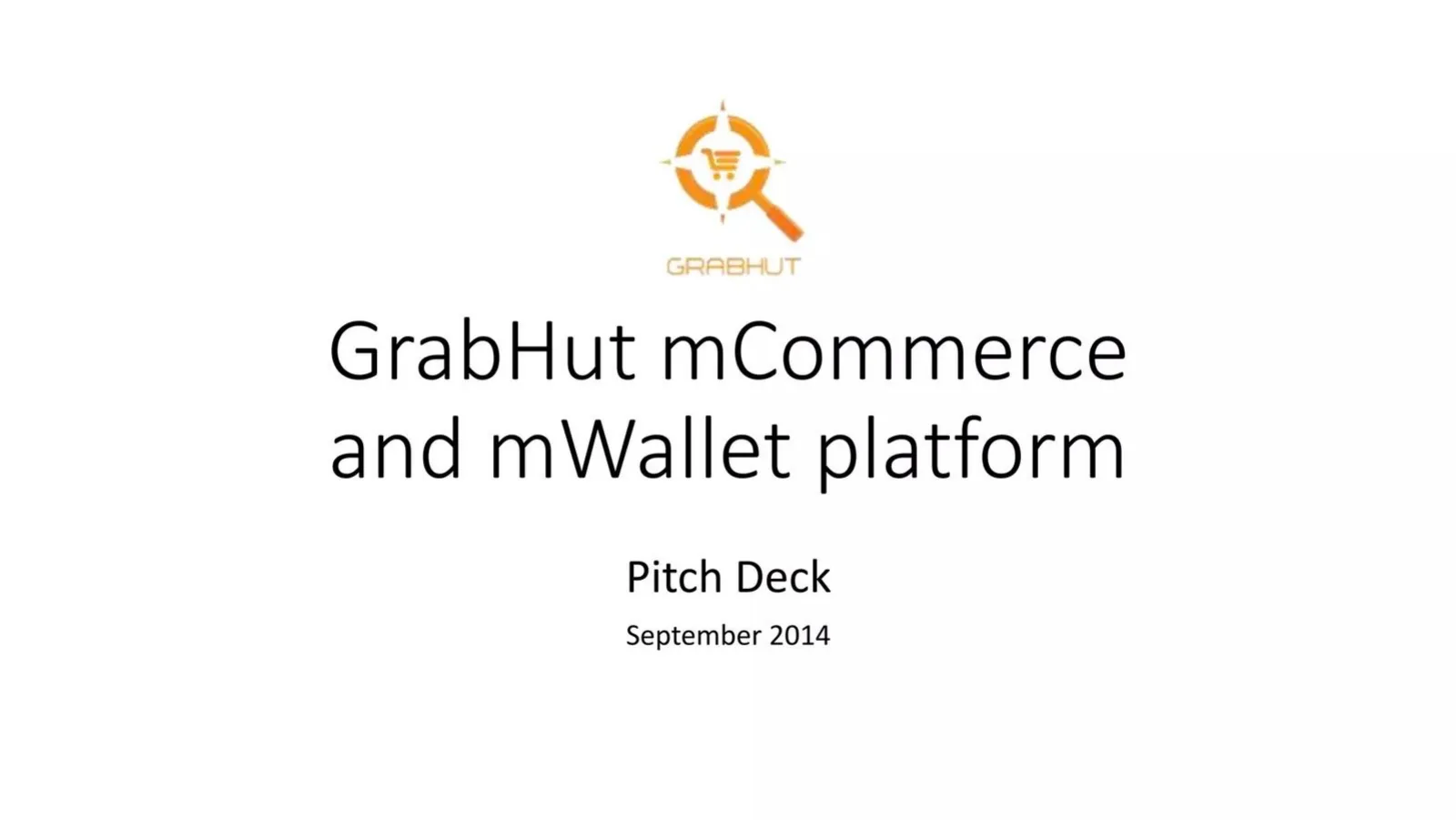 GrabHut pitch deck slide