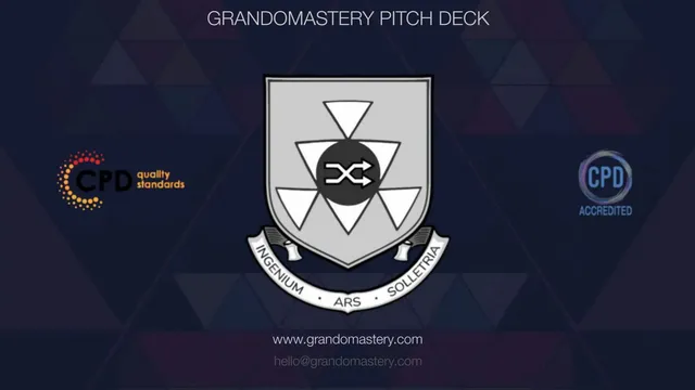 Grandomastery pitch deck cover