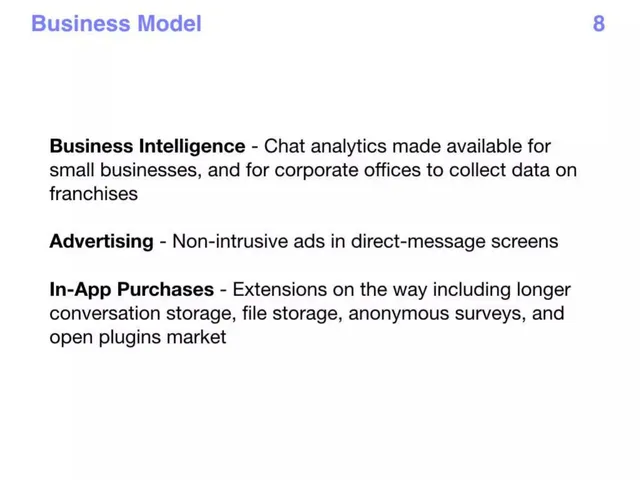 Business model / revenue streams slide 8 from Grapevine