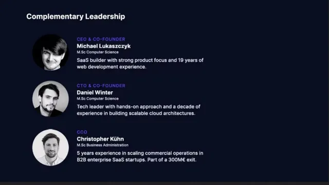 Team slide 8 from GraphCMS