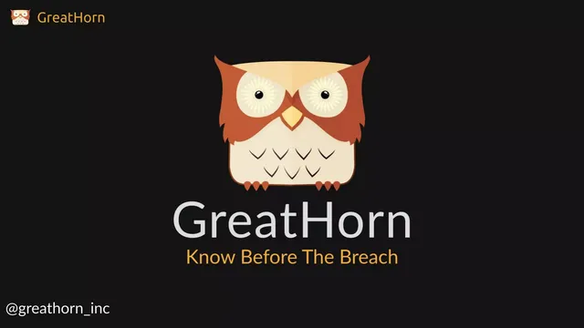 GreatHorn pitch deck cover