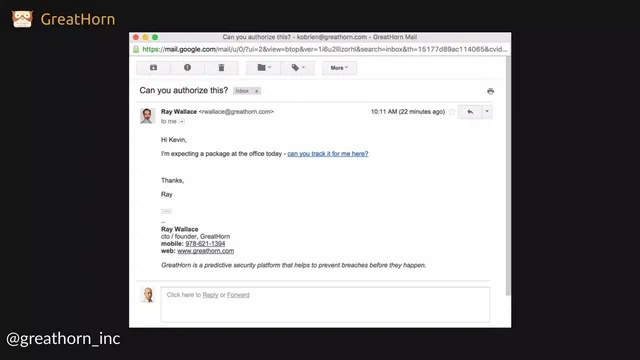 Thank you slide 5 from GreatHorn
