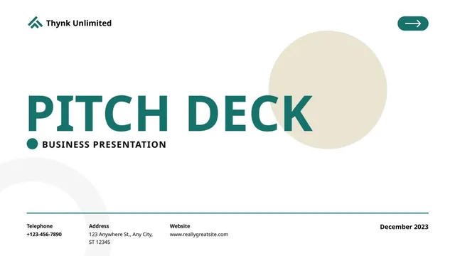 Thynk Unlimited pitch deck cover