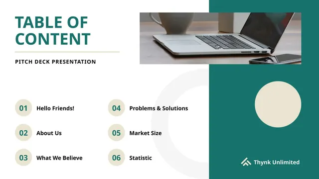 Agenda / contents slide 2 from Thynk Unlimited