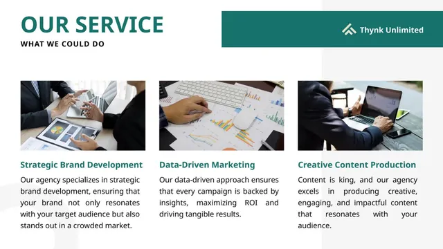 Product / solution slide 8 from Thynk Unlimited