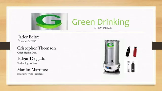 Green Drinking pitch deck cover