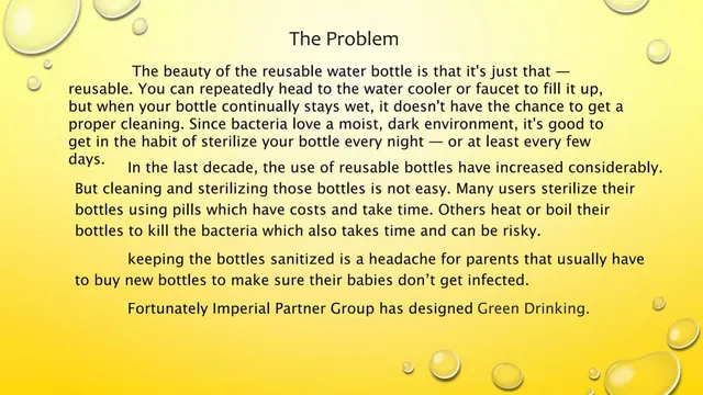 Problem slide 2 from Green Drinking