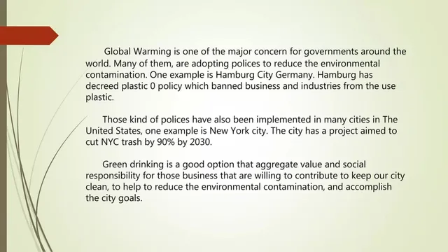 Why now slide 6 from Green Drinking