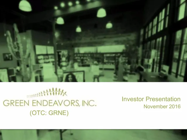 Green Endeavors, Inc. pitch deck cover