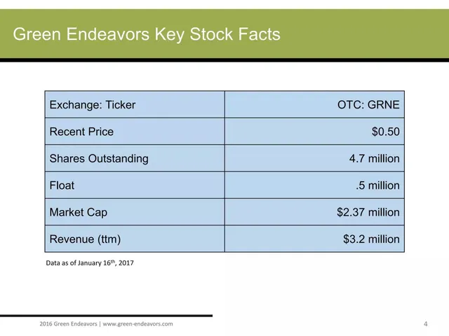Financials slide 4 from Green Endeavors, Inc.