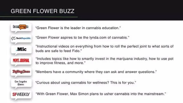 Green Flower Media pitch deck cover