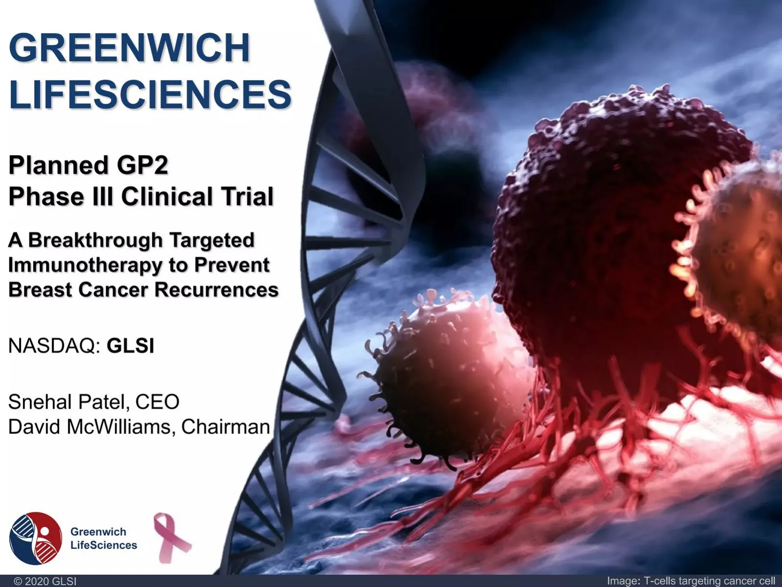 Greenwich LifeSciences (GLSI) pitch deck slide