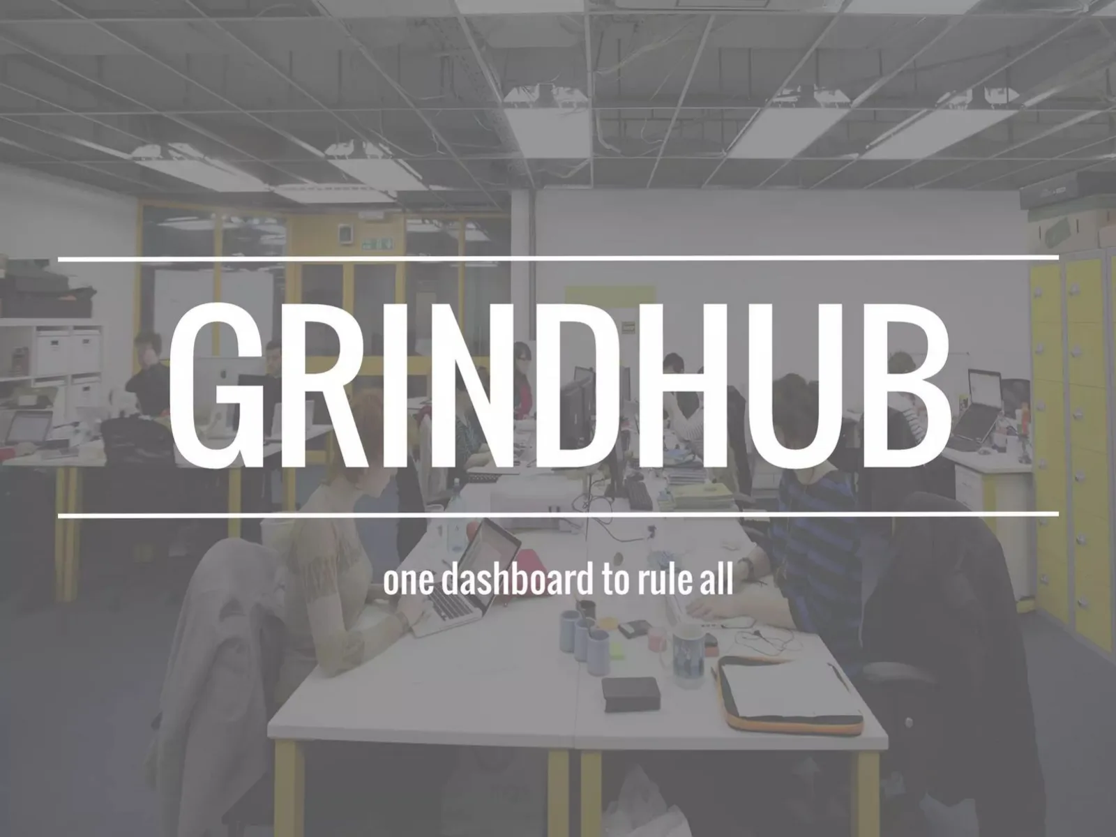 GrindHub Revitalized pitch deck slide