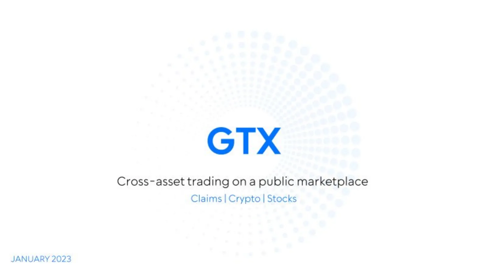 GTX pitch deck slide