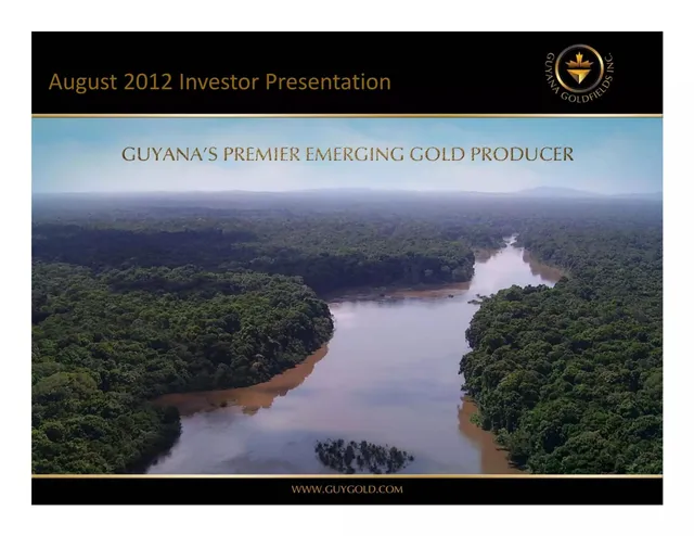 Guyana Goldfields pitch deck cover