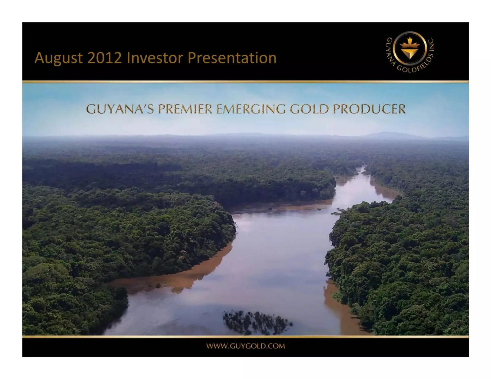 Guyana Goldfields pitch deck slide