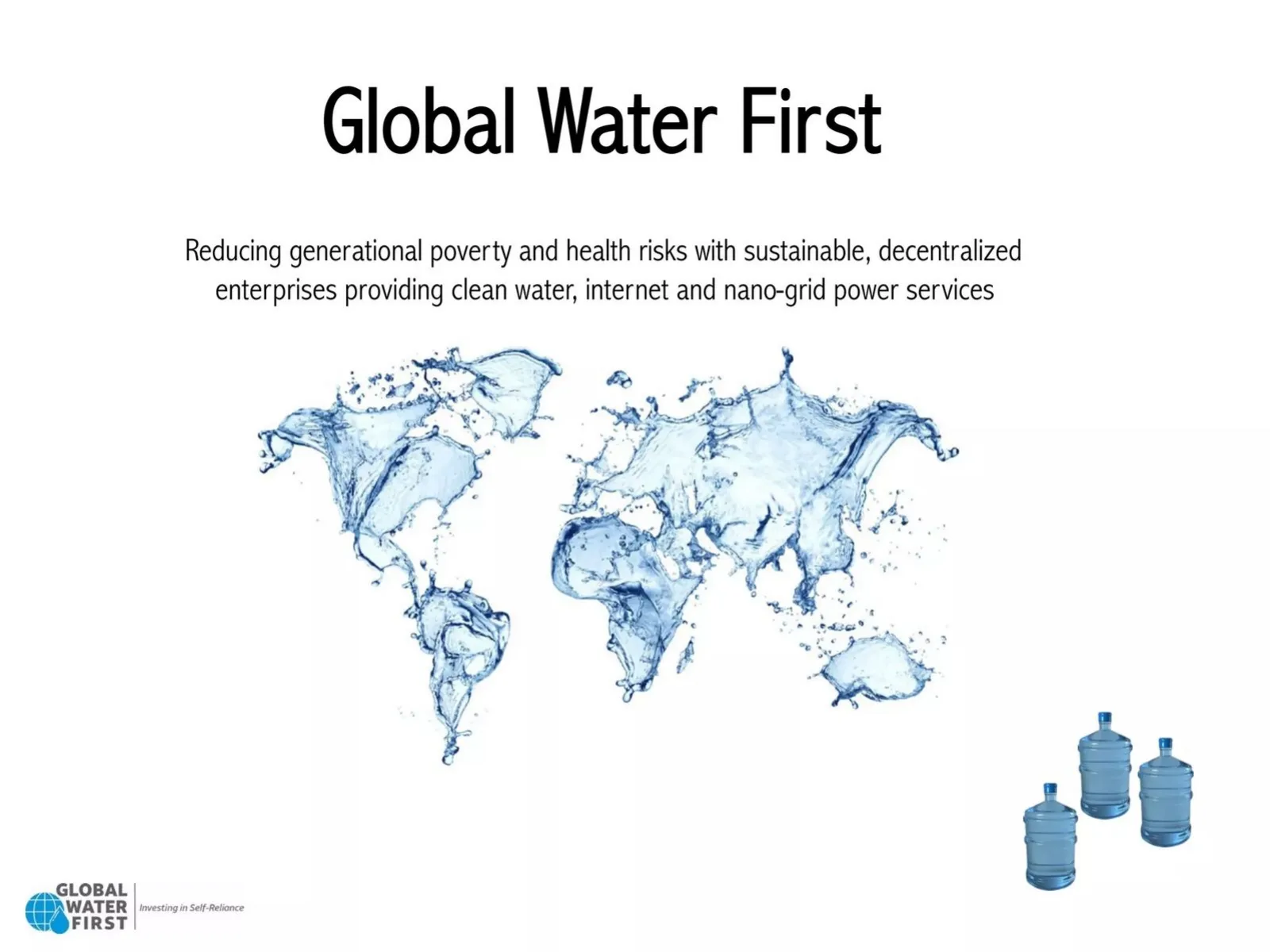 Global Water First pitch deck slide