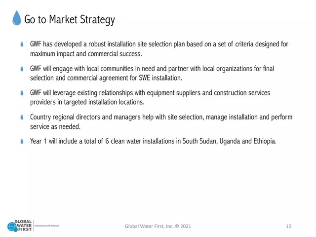 Go-to-market strategy slide 12 from Global Water First