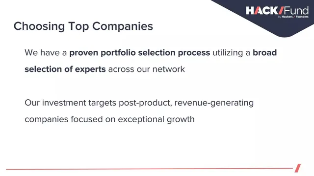 Company overview slide 9 from Hack Fund V