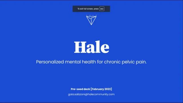 Hale pitch deck cover