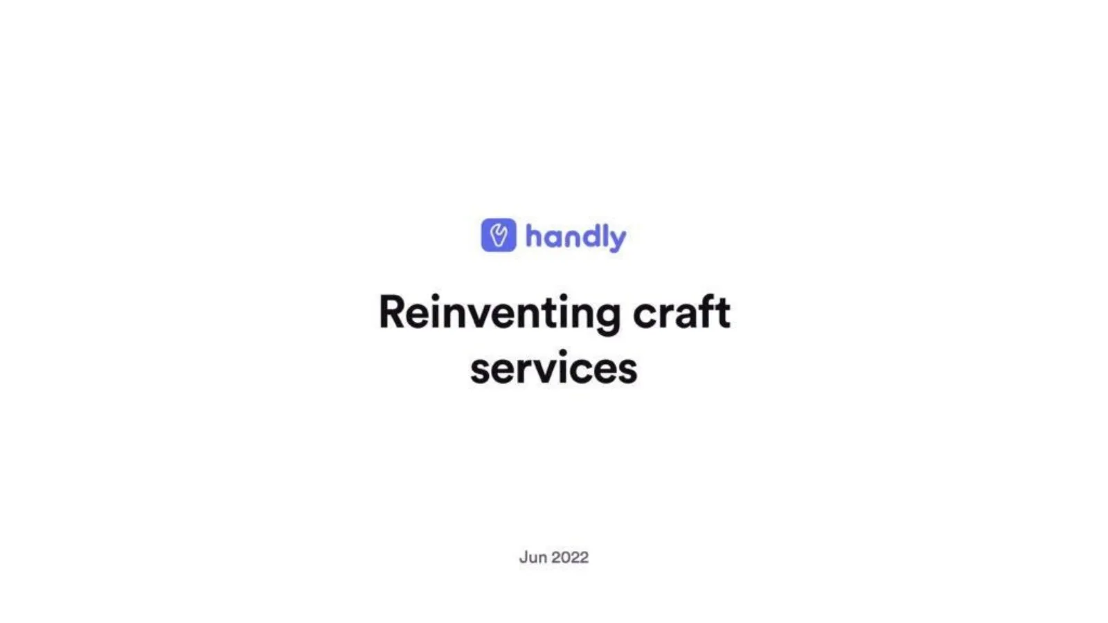 Handly pitch deck slide
