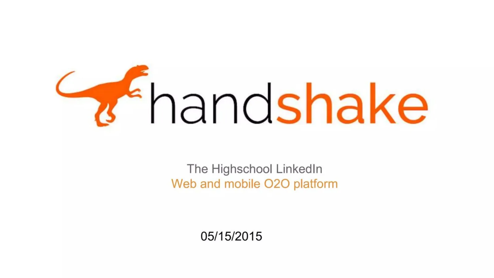 Handshake pitch deck slide
