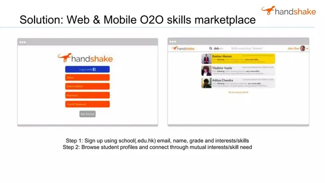 Product / solution slide 3 from Handshake
