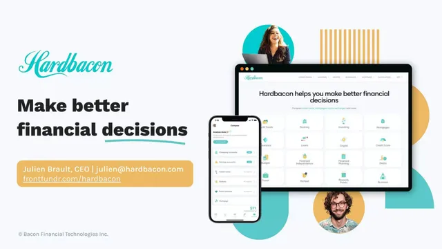 Hardbacon (Bacon Financial Technologies Inc.) pitch deck cover