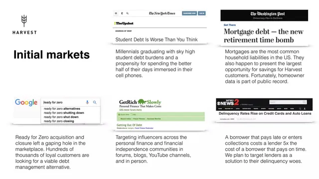 Go-to-market strategy slide 10 from Harvest