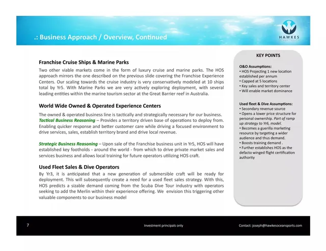 Go-to-market strategy slide 7 from Hawkes Ocean Sports Inc