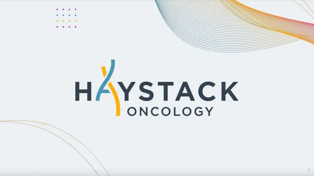 Haystack Oncology pitch deck cover