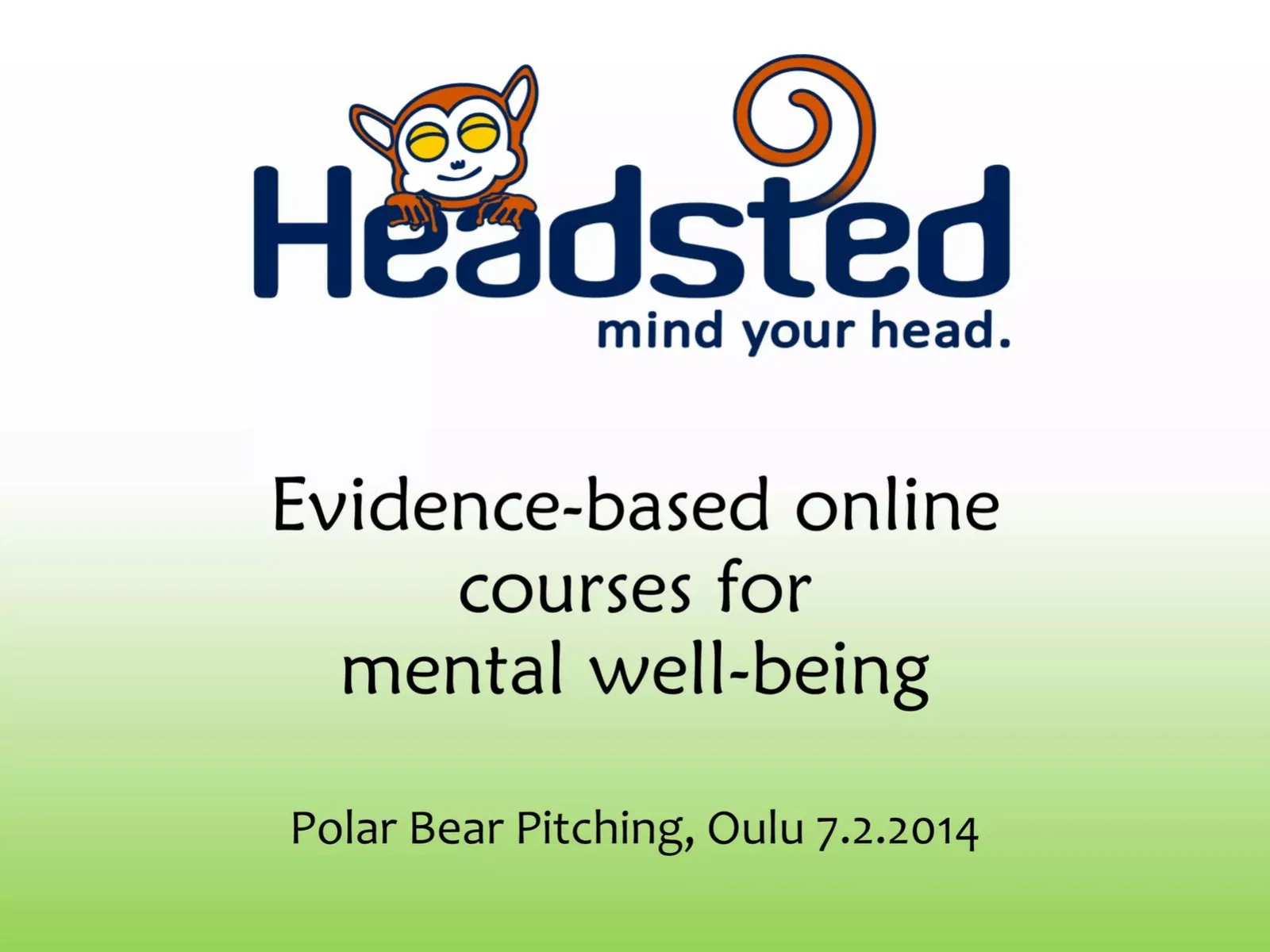 Headsted pitch deck slide