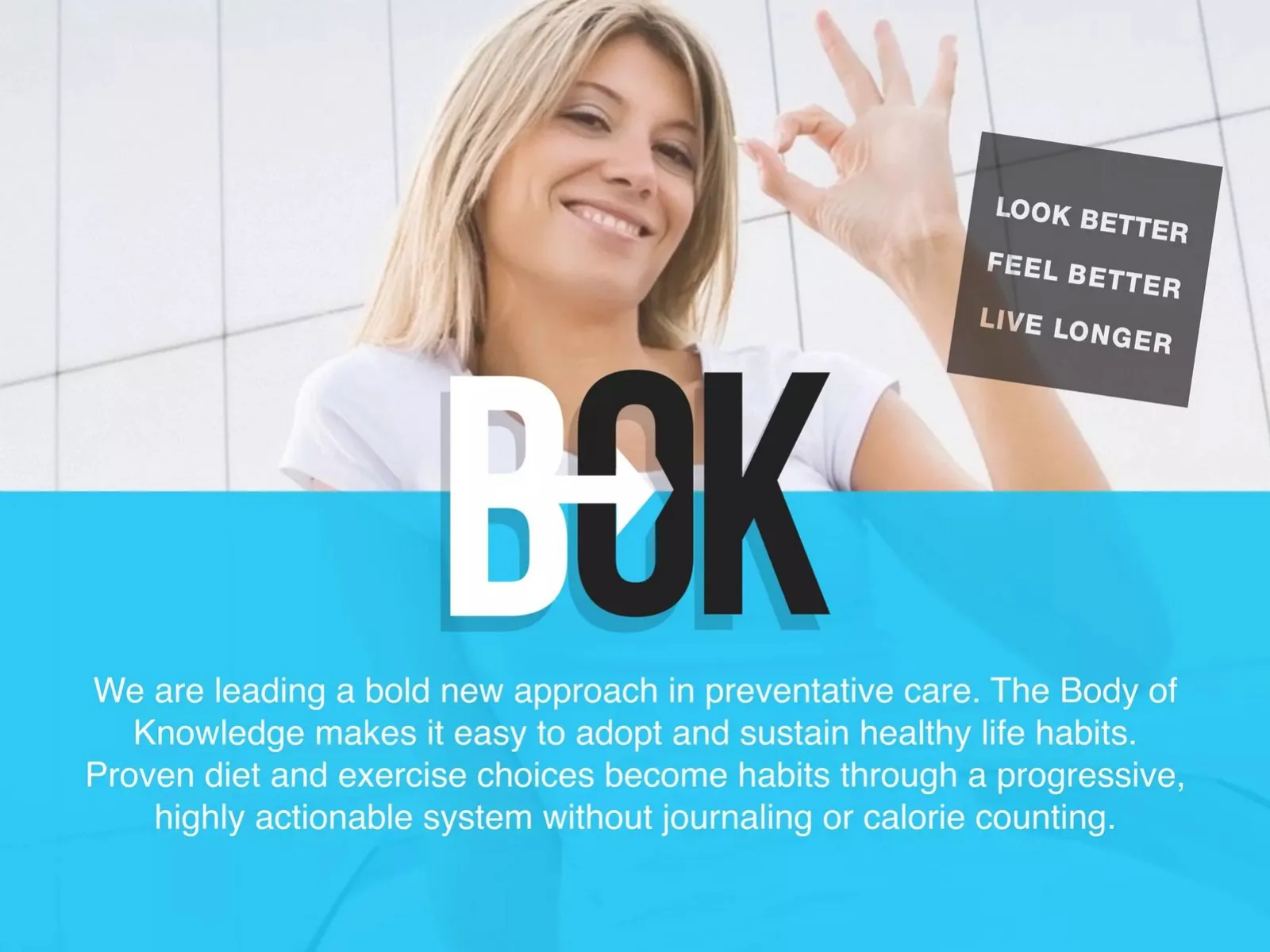 Body of Knowledge (B-OK) pitch deck slide