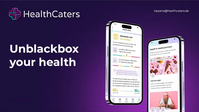 HealthCaters pitch deck cover