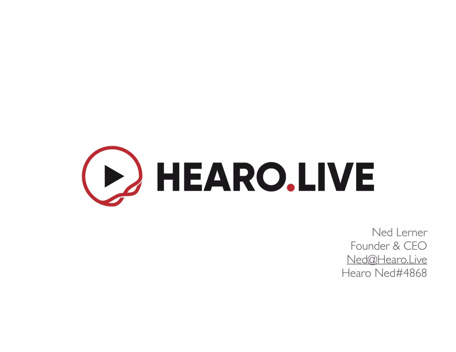 Hearo.Live pitch deck slide