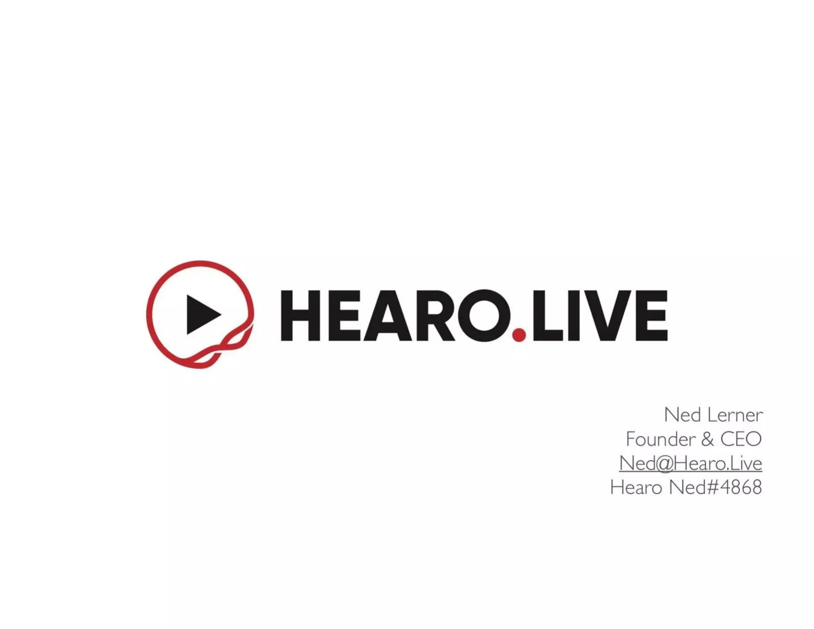 Hearo.live pitch deck slide