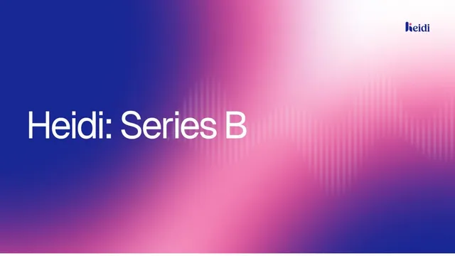 Heidi Health pitch deck cover